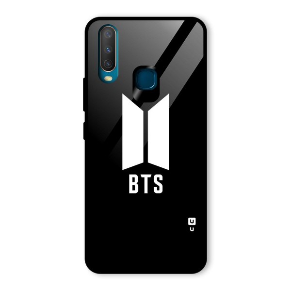 BTS Logo Black Glass Back Case for Vivo Y12