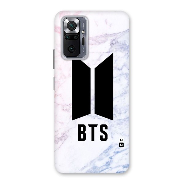 BTS Logo Marble Print Back Case for Redmi Note 10 Pro