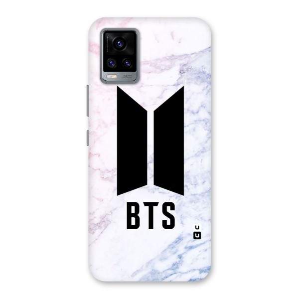 BTS Logo Marble Print Back Case for Vivo V20