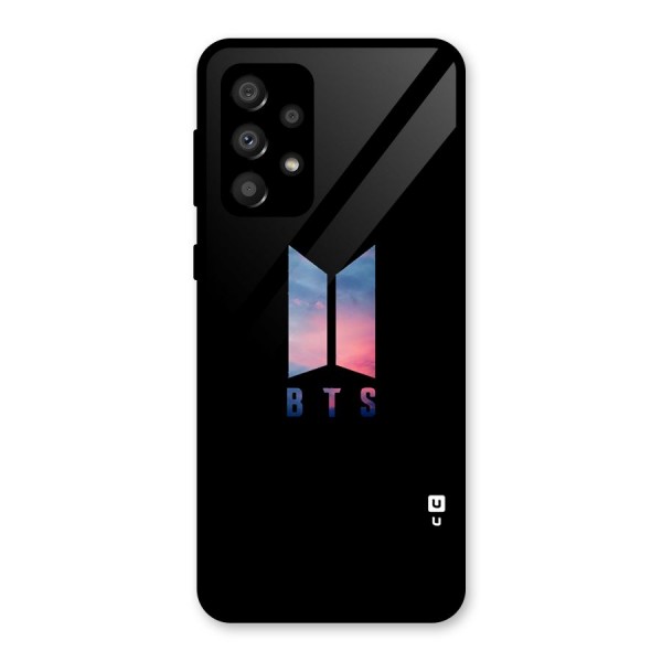 BTS Logo Sky Glass Back Case for Galaxy A32