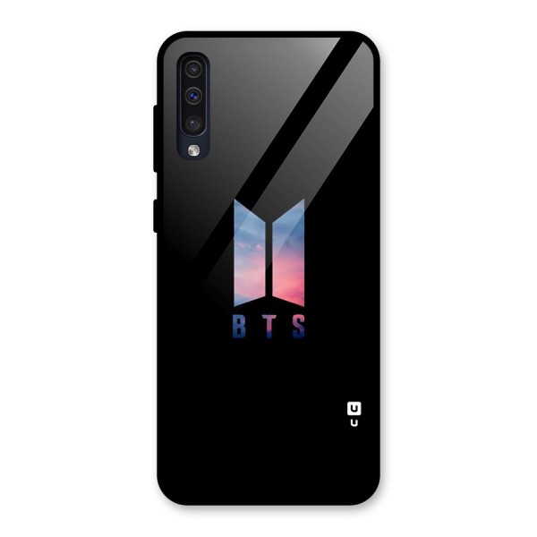 BTS Logo Sky Glass Back Case for Galaxy A50