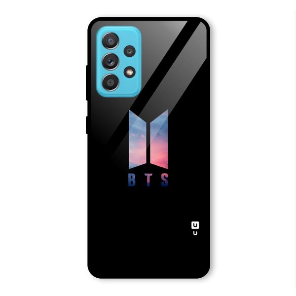 BTS Logo Sky Glass Back Case for Galaxy A52