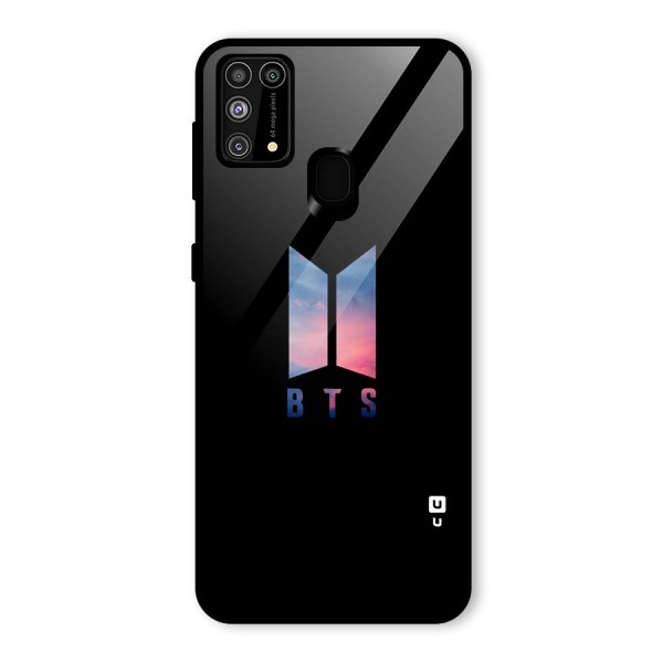 BTS Logo Sky Glass Back Case for Galaxy F41