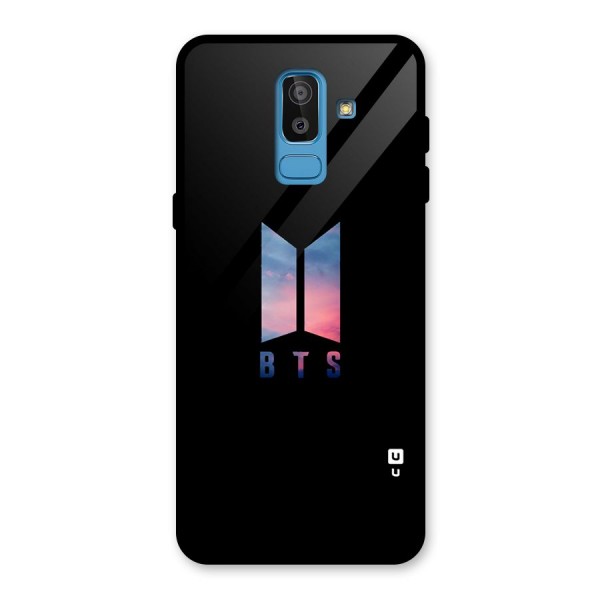 BTS Logo Sky Glass Back Case for Galaxy J8