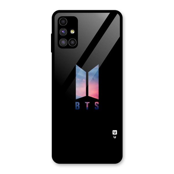 BTS Logo Sky Glass Back Case for Galaxy M51