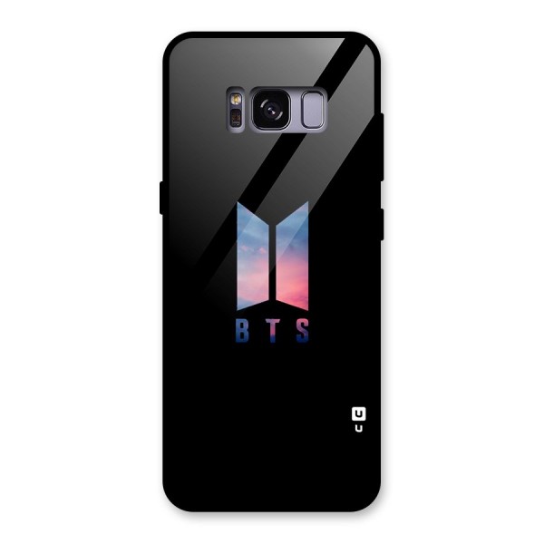 BTS Logo Sky Glass Back Case for Galaxy S8