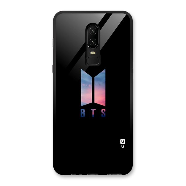 BTS Logo Sky Glass Back Case for OnePlus 6