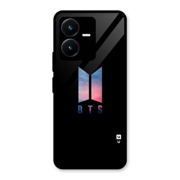 BTS Logo Sky Glass Back Case for Vivo Y22