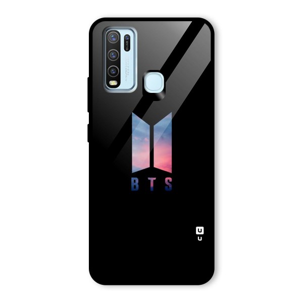 BTS Logo Sky Glass Back Case for Vivo Y30