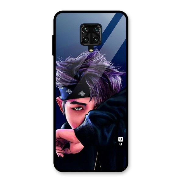 BTS Namjoon Artwork Glass Back Case for Redmi Note 9 Pro Max