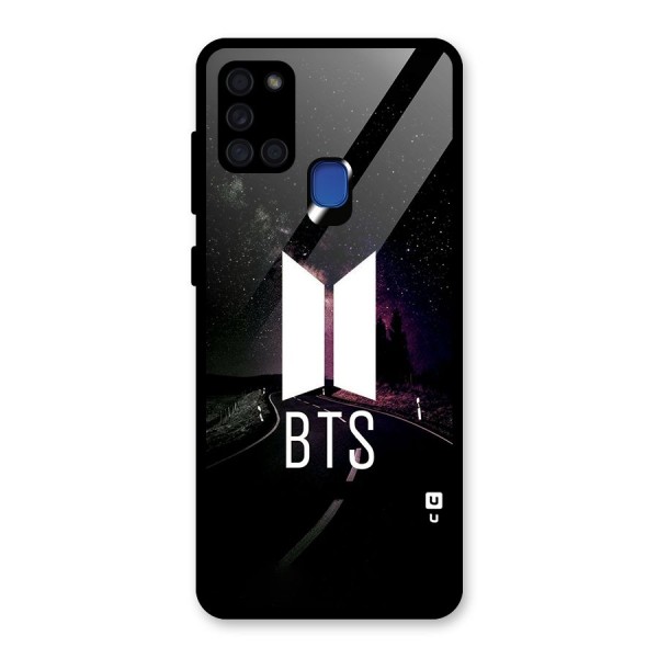 BTS Night Sky Glass Back Case for Galaxy A21s