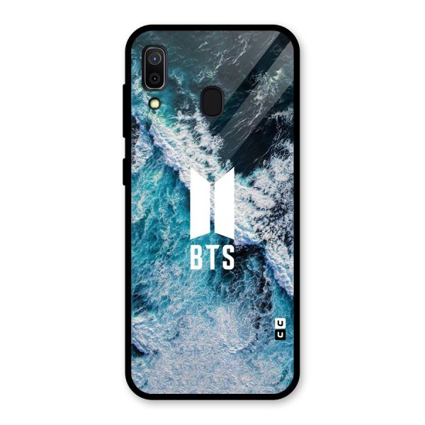 BTS Ocean Waves Glass Back Case for Galaxy A30