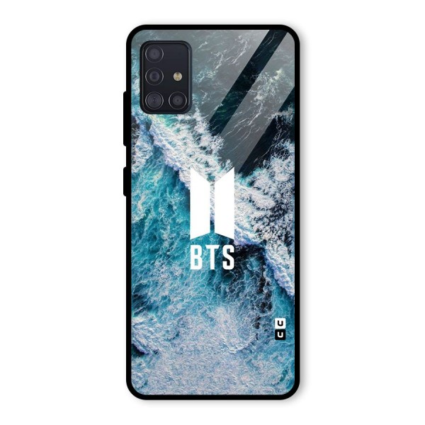 BTS Ocean Waves Glass Back Case for Galaxy A51