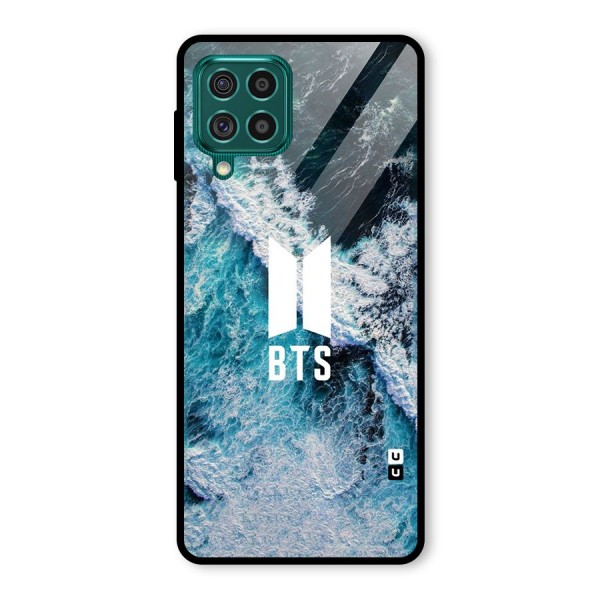 BTS Ocean Waves Glass Back Case for Galaxy F62