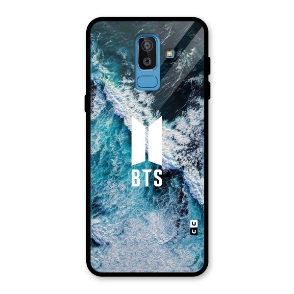 BTS Ocean Waves Glass Back Case for Galaxy J8