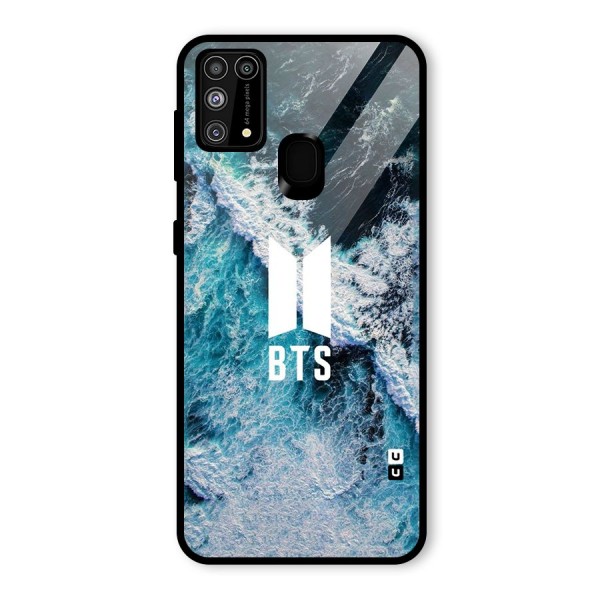 BTS Ocean Waves Glass Back Case for Galaxy M31