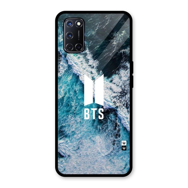 BTS Ocean Waves Glass Back Case for Oppo A52