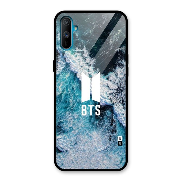 BTS Ocean Waves Glass Back Case for Realme C3