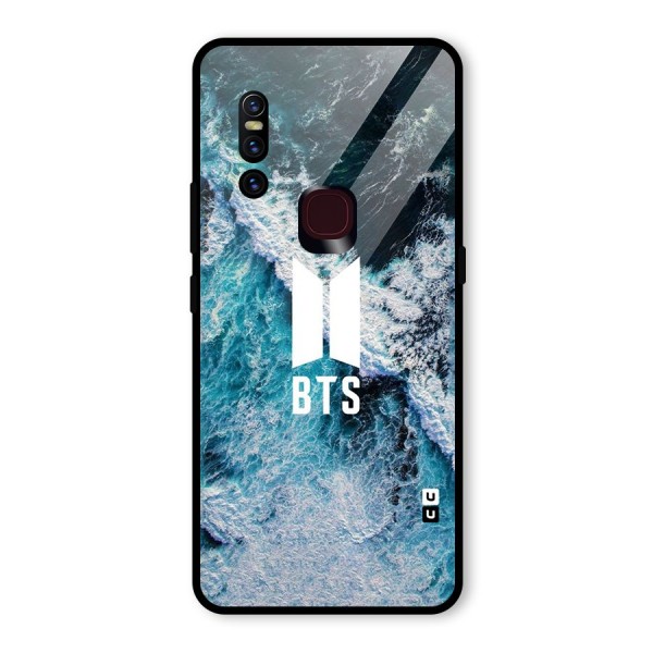 BTS Ocean Waves Glass Back Case for Vivo V15