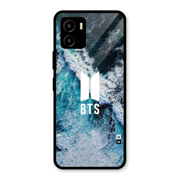 BTS Ocean Waves Glass Back Case for Vivo Y15s