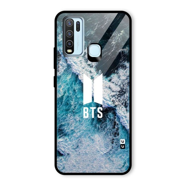 BTS Ocean Waves Glass Back Case for Vivo Y30