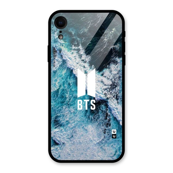 BTS Ocean Waves Glass Back Case for XR