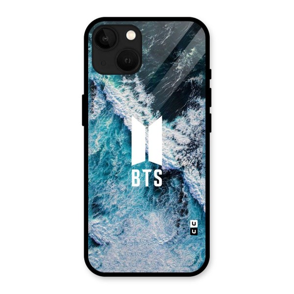 BTS Ocean Waves Glass Back Case for iPhone 13