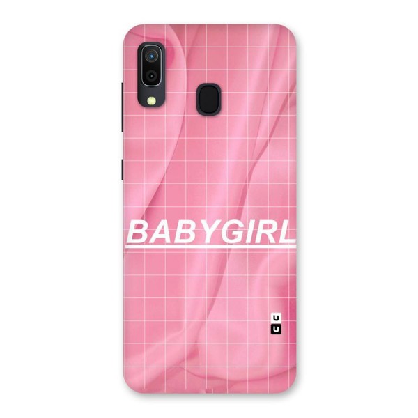 Baby Girl Check Back Case for Galaxy A20