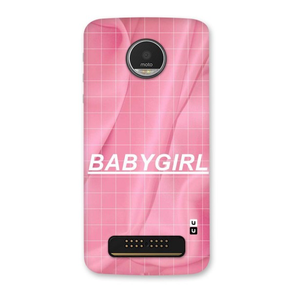 Baby Girl Check Back Case for Moto Z Play