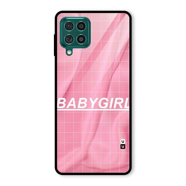 Baby Girl Check Glass Back Case for Galaxy F62