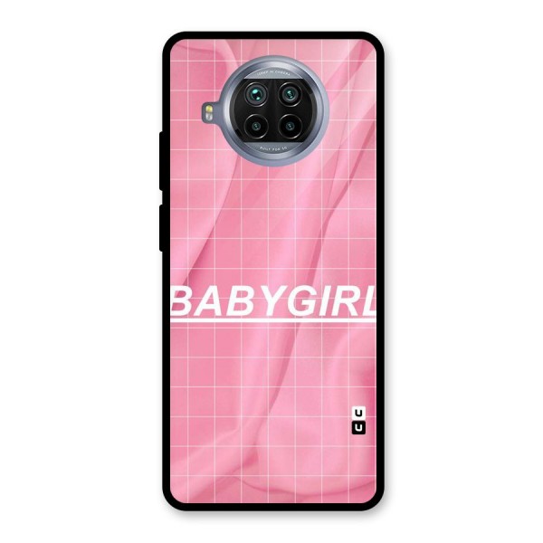 Baby Girl Check Glass Back Case for Mi 10i