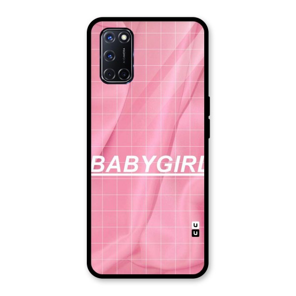 Baby Girl Check Glass Back Case for Oppo A52