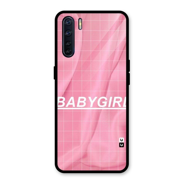 Baby Girl Check Glass Back Case for Oppo F15