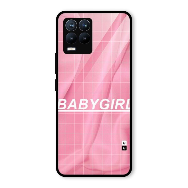 Baby Girl Check Glass Back Case for Realme 8