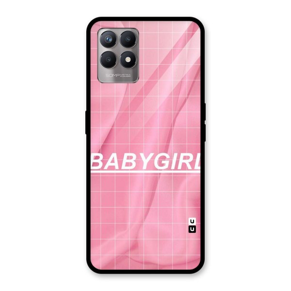 Baby Girl Check Glass Back Case for Realme 8i