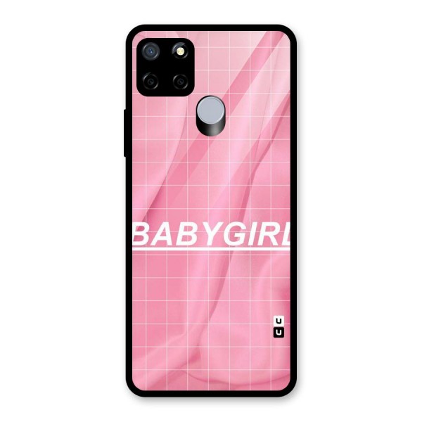 Baby Girl Check Glass Back Case for Realme C12