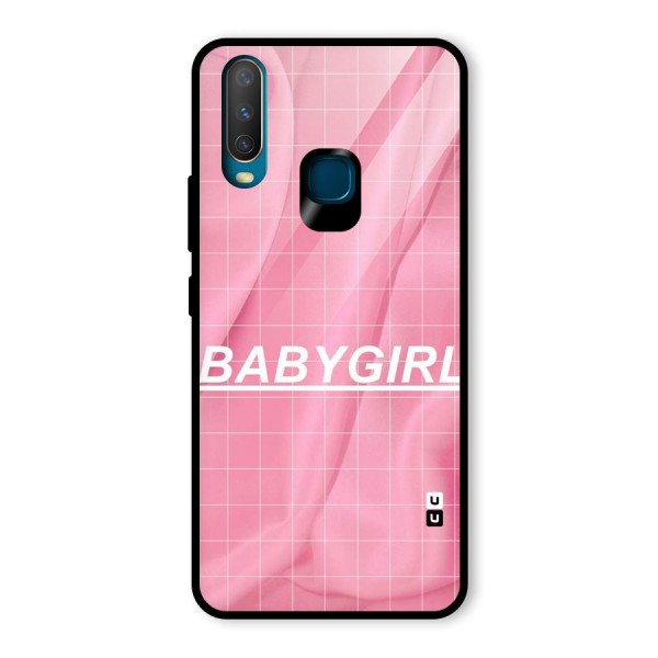 Baby Girl Check Glass Back Case for Vivo Y12