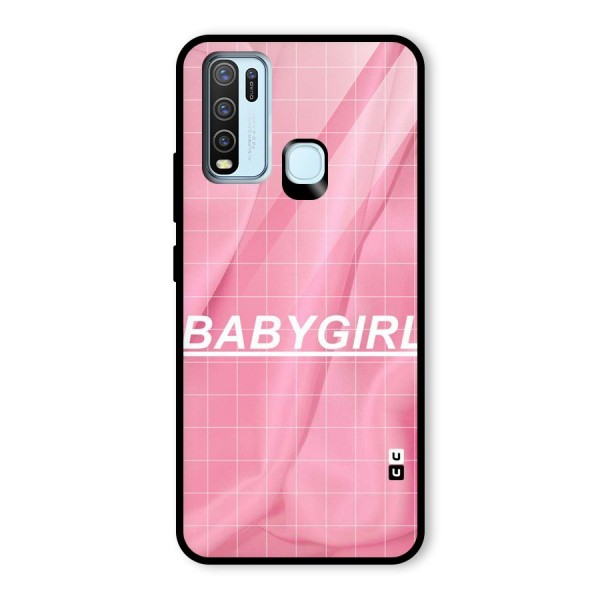 Baby Girl Check Glass Back Case for Vivo Y30