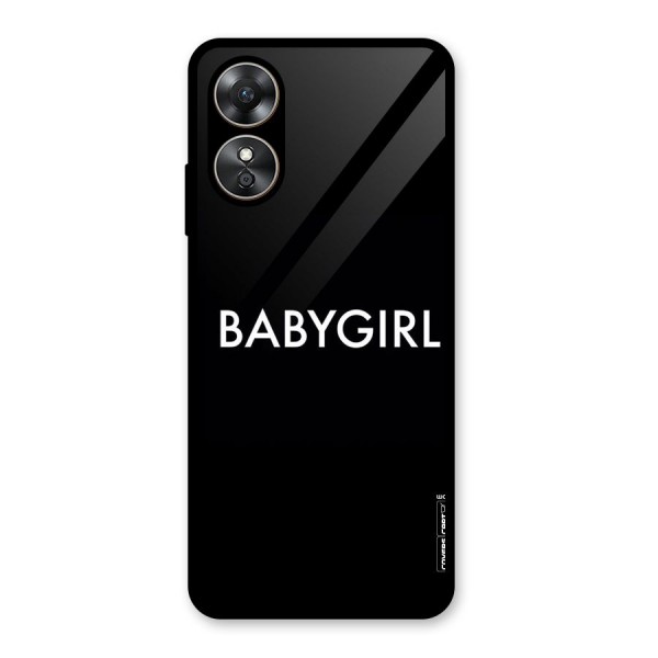 Baby Girl Glass Back Case for Oppo A17