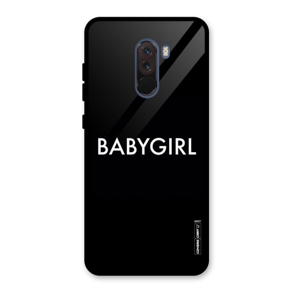 Baby Girl Glass Back Case for Poco F1