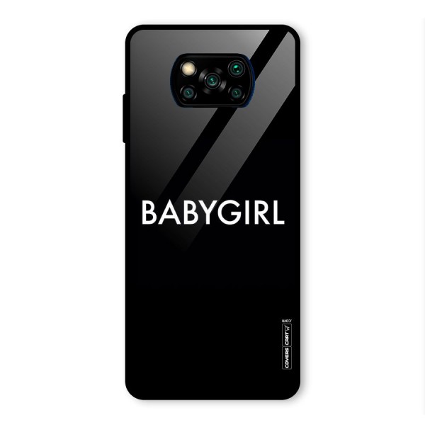 Baby Girl Glass Back Case for Poco X3 Pro