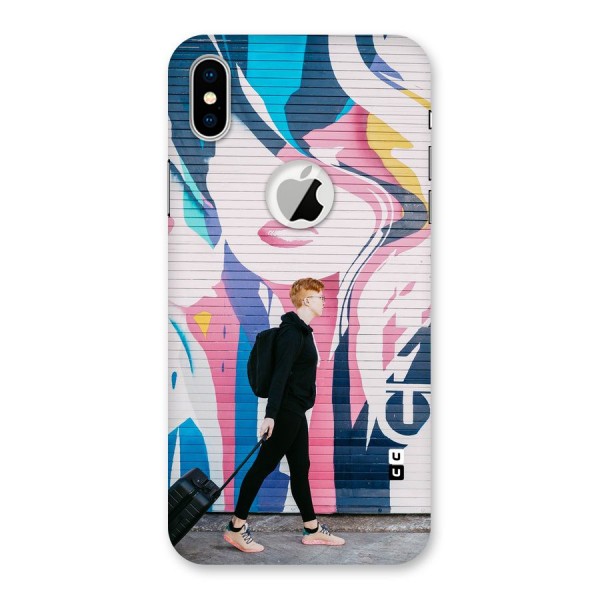 Backpacker Back Case for iPhone XS Logo Cut