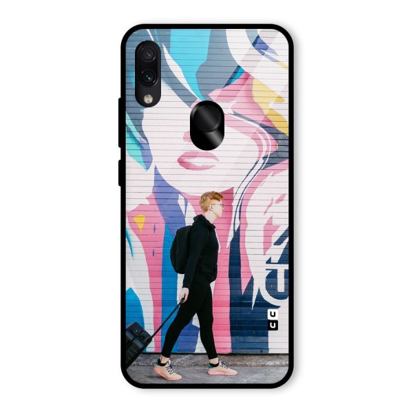 Backpacker Glass Back Case for Redmi Note 7