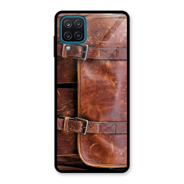 Bag Design (Printed) Glass Back Case for Galaxy A12