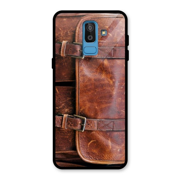 Bag Design (Printed) Glass Back Case for Galaxy J8