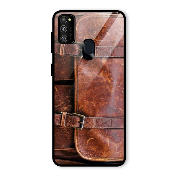 Bag Design (Printed) Glass Back Case for Galaxy M21