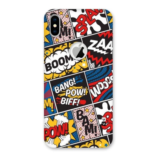 Bam Pattern Back Case for iPhone XS Logo Cut