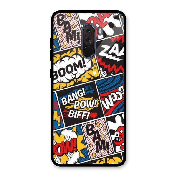 Bam Pattern Glass Back Case for Poco F1