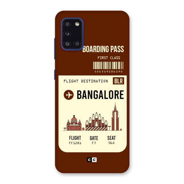 Bangalore Boarding Pass Back Case for Galaxy A31