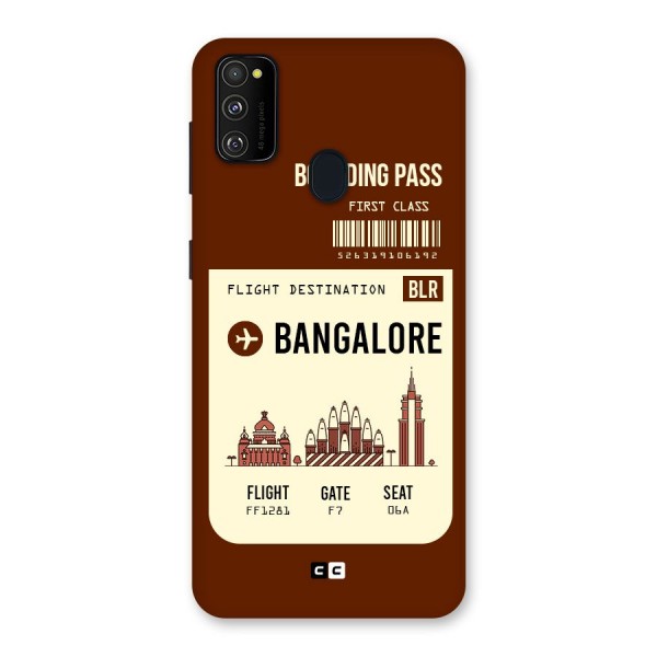 Bangalore Boarding Pass Back Case for Galaxy M21